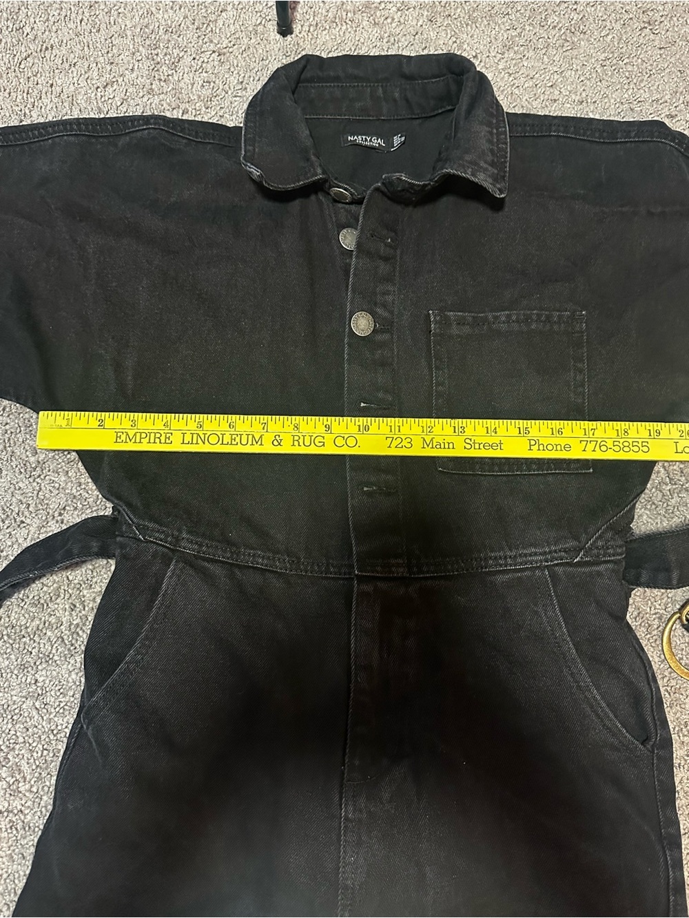 Nasty Gal black denim boiler suit - Picture 6 of 9